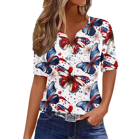 My Last Order From Walmart,Sriper Fourth of July,Short Sleeve Tops Op Plus Size Women 3X,Red Graphic Tee Women,Clothes Summer Cotton,2X,Blusas Para Mujer