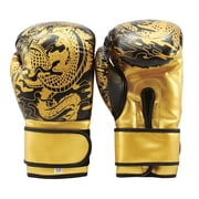 قفازات الملاكمة التدريبية الاحترافية المطبوعة بتقنية الطباعة ثلاثية الأبعاد Last Punch 14219 بوزن 14 أونصة - أسود وذهبي
