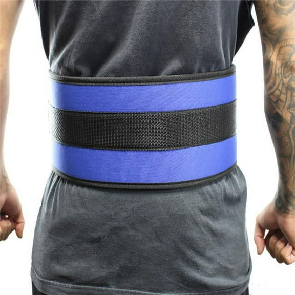 Last Punch® 6" Nylon Power Weight Lifting Belt Back Support Belt Blue All Sizes