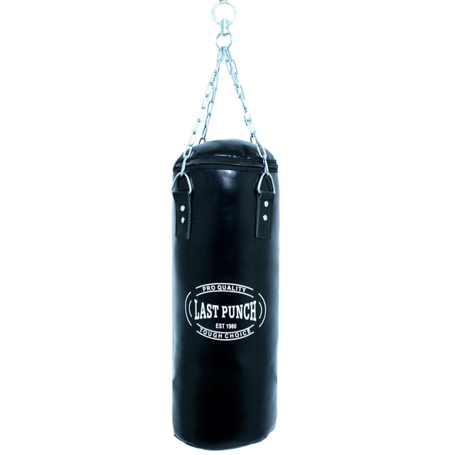 Last Punch Heavy Duty Black Filled Boxing Punching Bag-Medium With ...
