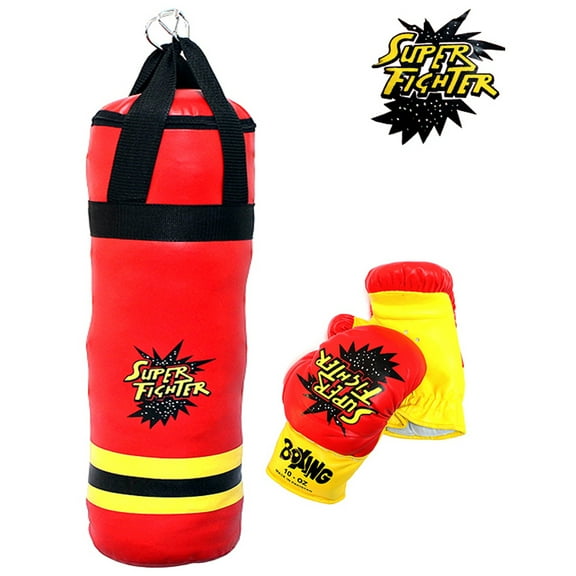 Last Punch Super Fighter Boxing Gloves & Punching Bag Set 8oz