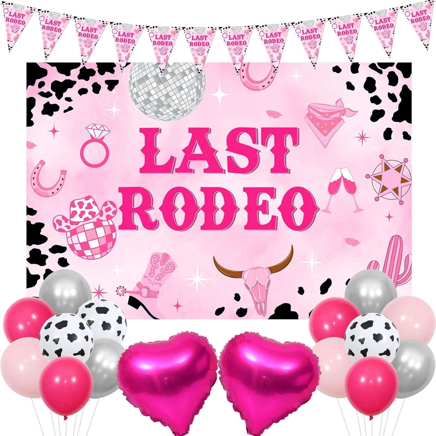 Last Rodeo Hen Party Decorations, Disco Theme Hen Party Decorations ...