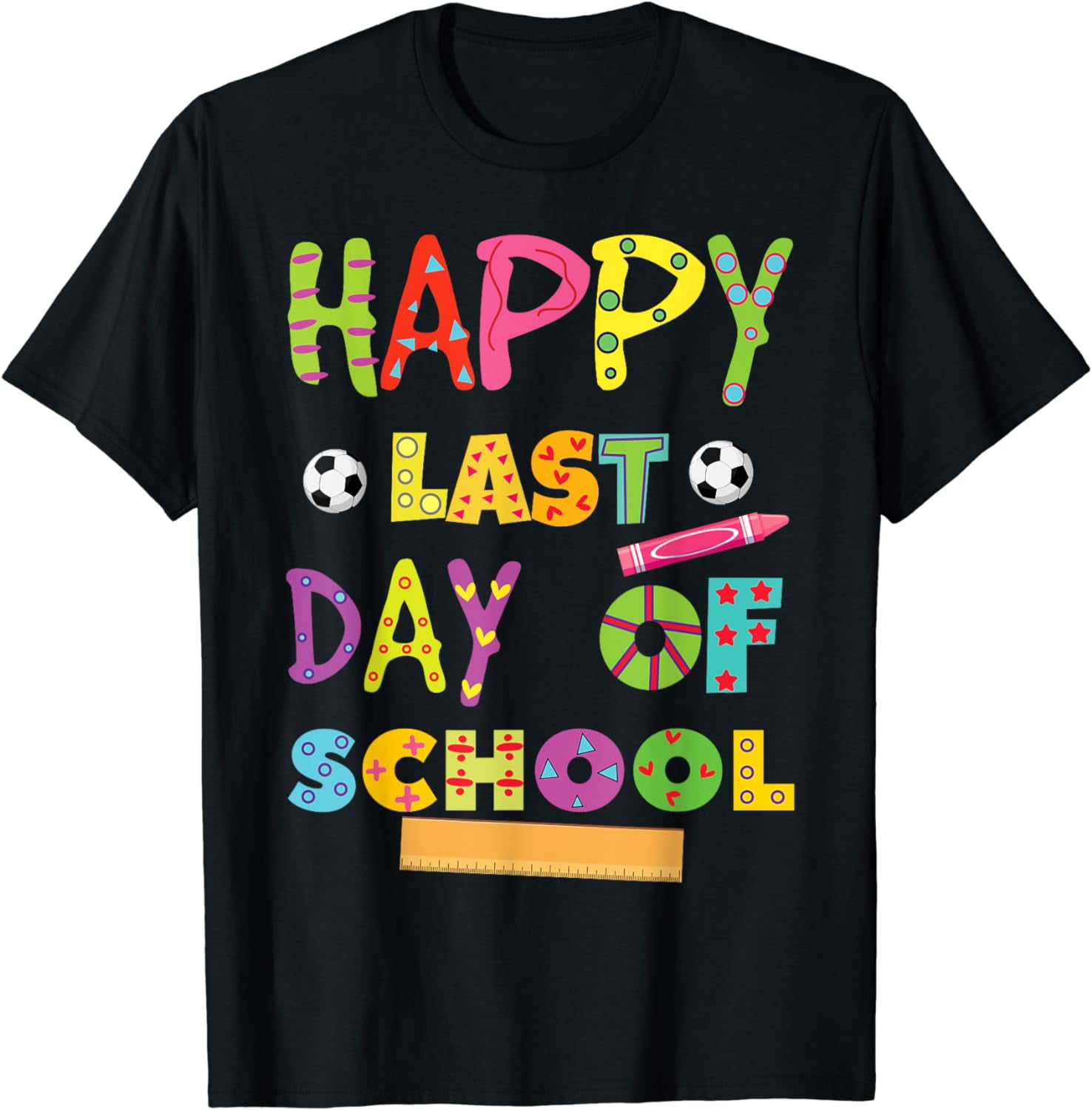 Last School 2024 Day Vacation Happy Teacher Summer T-shirt - Walmart.com