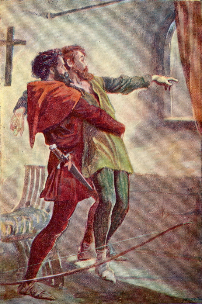 The Last Shot Colour Plate From The Life And Adventures Of Robin Hood By John B Marsh Published By George Routledge & Sons Circa 1910 Canvas Art - Ken Welsh Design Pics (12 x 18)