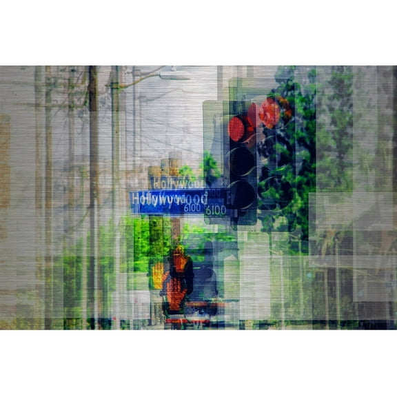 "Last Stop for Fame" Painting Print on Brushed Aluminum