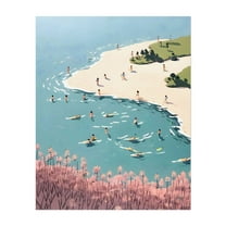 Last Summer - India Digital Art Beach Coastal Surf Ocean Summer Seascape Surfboard Unframed Wall Art Print 8 x 10 inches