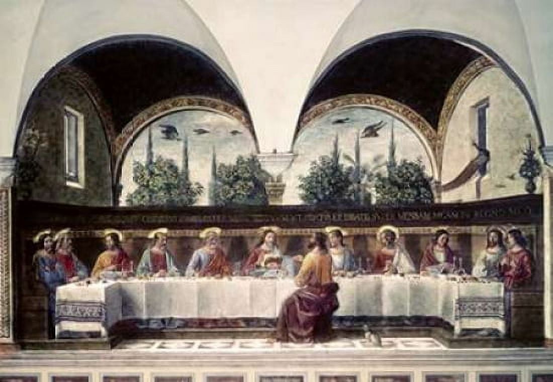 Last Supper Canvas Art - Domenico Ghirlandaio (20 x 28)