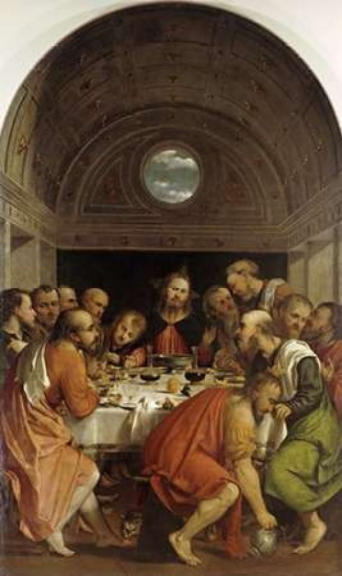 Last Supper Canvas Art - Romanino (12 x 18)