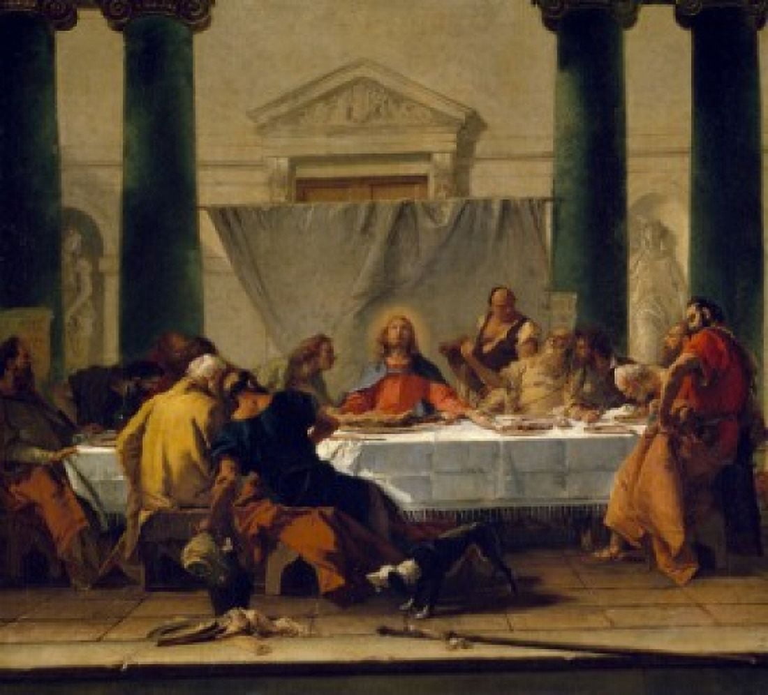 The Last Supper by Giovanni Battista Tiepolo 18th Century (1696-1770) France Paris Musee du Louvre Canvas Art - Giovanni Battista Tiepolo (18 x 24)
