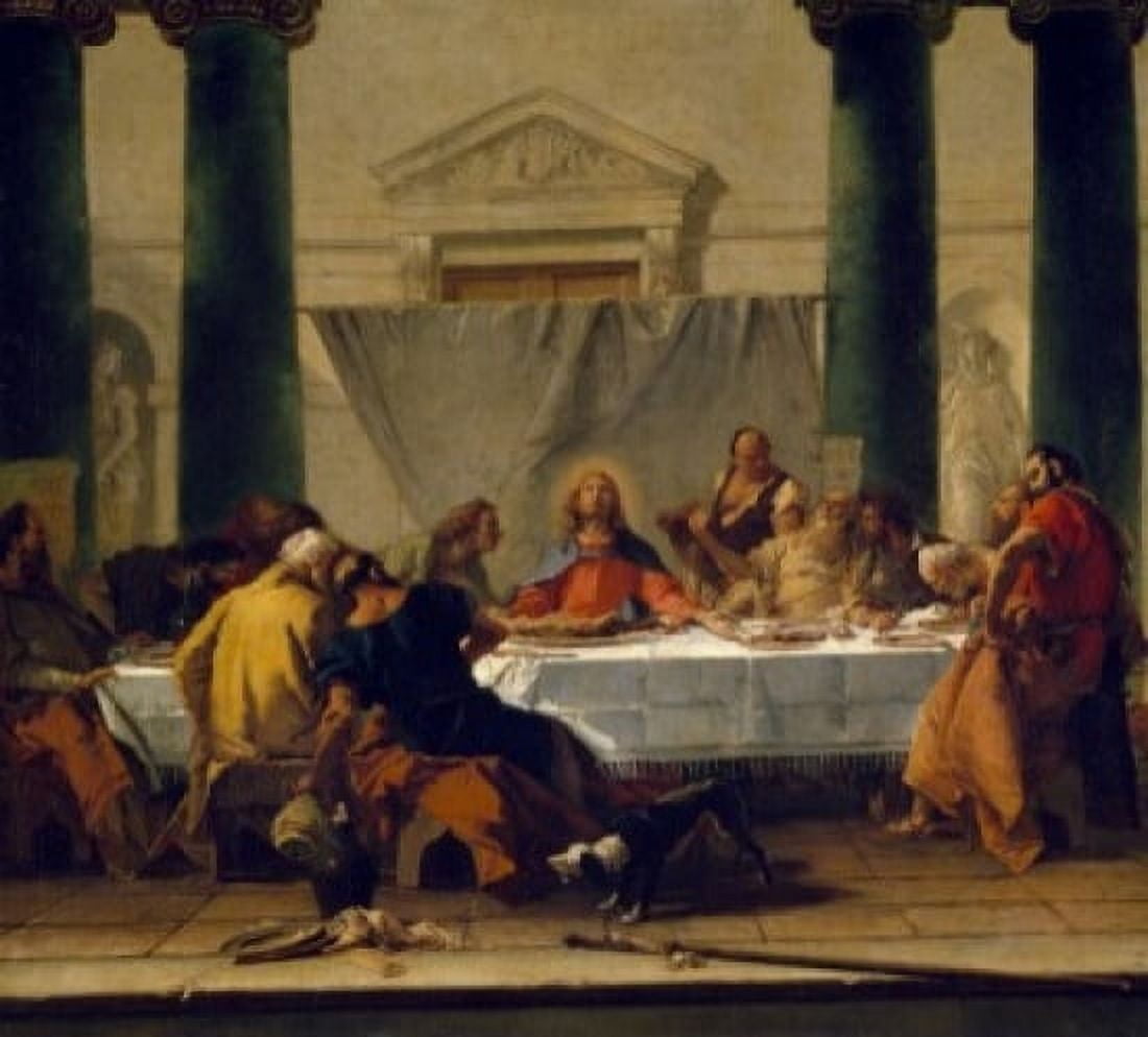The Last Supper by Giovanni Battista Tiepolo 18th Century (1696-1770) France Paris Musee du Louvre Canvas Art - Giovanni Battista Tiepolo (24 x 36)