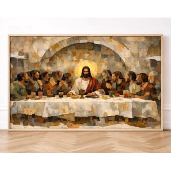 Last Supper Jesus Christ Christian Poster, Poster Home Decor, Poster Only