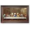 thumbnail image 1 of The Last Supper by Leonardo Da Vinci The World Classic Art Reproductions,Giclee Prints Framed WallArt for Home Decor,Image Size:30x16 inches,Dark Brown Faux Wood Grain Framed Size:35.5x21.5 inchs, 1 of 8