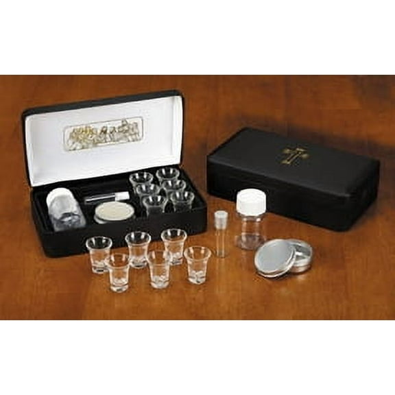 Last Supper Metal Hinged Portable Communion Set