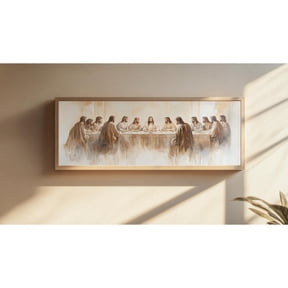 Last Supper Minimalist Christian Art Print UNFRAMED PAPER POSTER, Home Decor