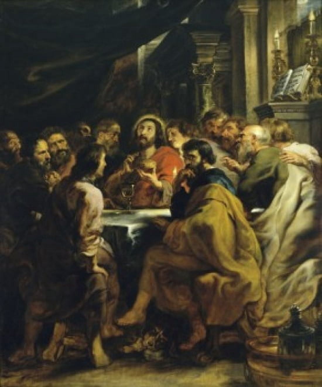 The Last Supper Peter Paul Rubens (1577-1640Flemish) Pinacoteca di Brera Milan Italy Includes the Jesi Collection Canvas Art - Peter Paul Rubens (24 x 36)
