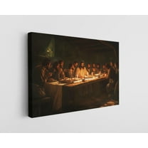 The Last Supper Reimagined Canvas Wall Art - High-Quality Modern Religious Print - Handcrafted Inspirational Decor - Stylish Wall Art - Gift for Faithful Homes