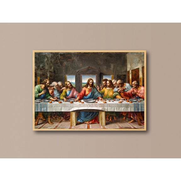 Last Supper Wall Art Renaissance Fine Art Print Religious Dining Room Decor Christian Gift
