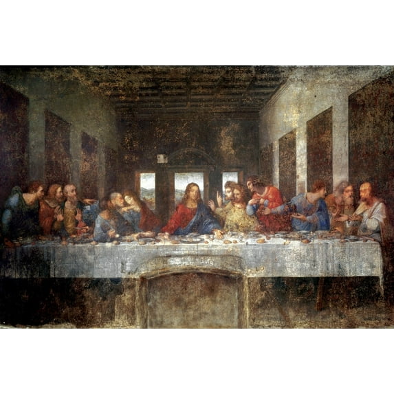 Last Supper by Leonardo Da Vinci Poster - 36" x 24"