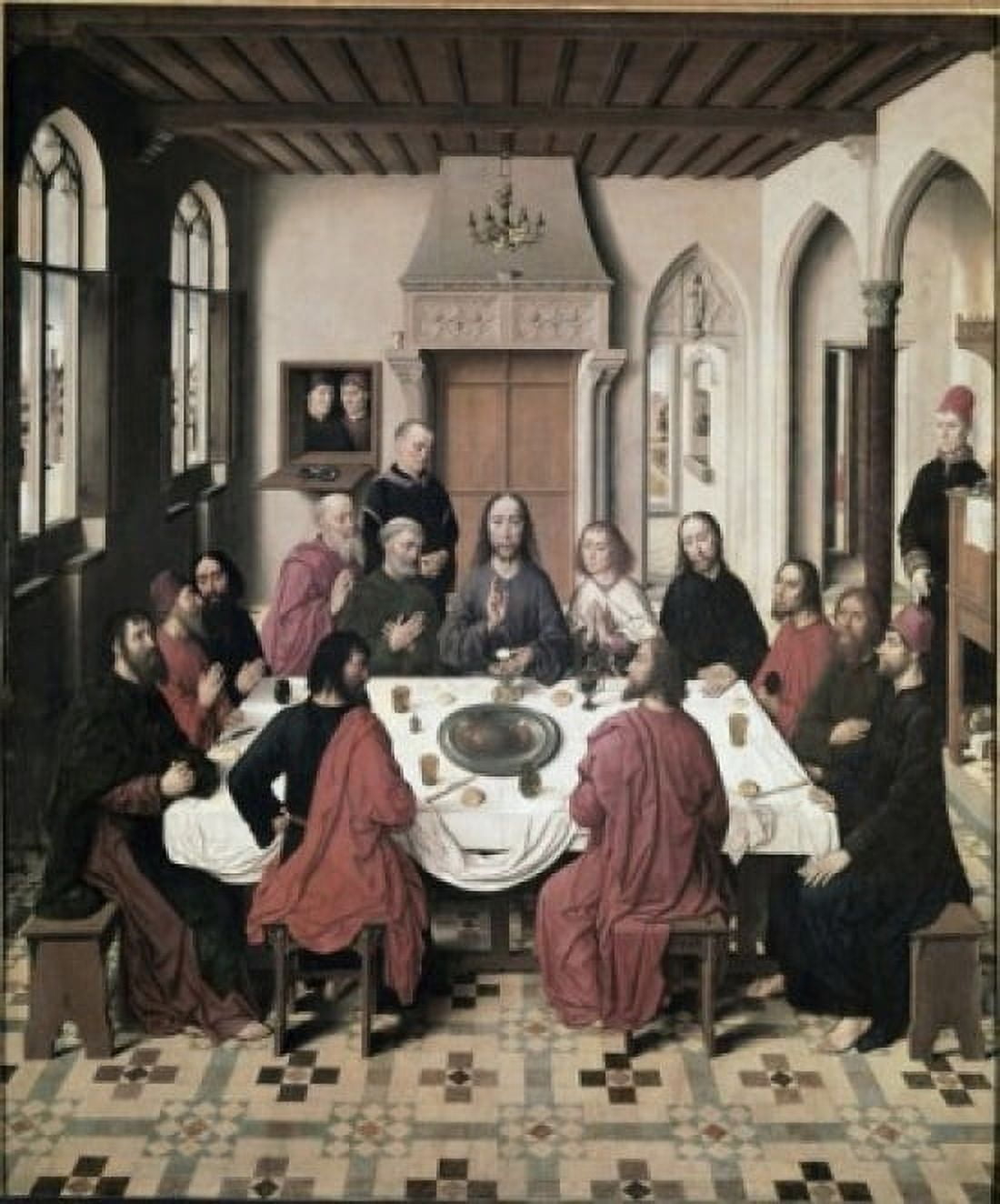 The Last Supper ca1467 Dieric Bouts the Elder (ca1415-1475 Netherlandish) Oil on wood Sint-Pieterskerk Leuven Belgium Canvas Art - Dieric Bouts (24 x 36)