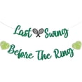 thumbnail image 1 of Last Swing Before The Ring Banner - Tennis Bachelorette Party Decor, She Found Her Match Banner, Tennis Party Decorations Green Glitter, 1 of 5