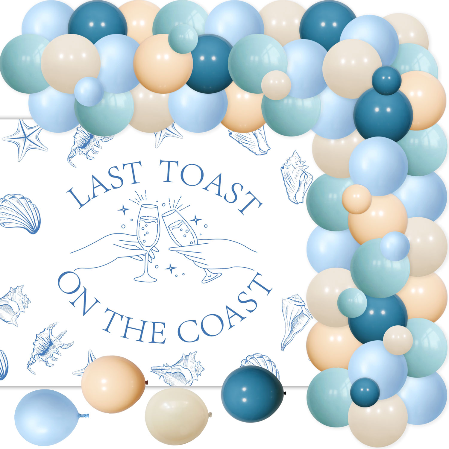 Last Toast On The Coast Bachelorette Party Decorations, Bridal Shower