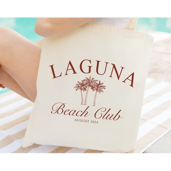 Last Toast on the Coast Destination Wedding Welcome Totes Palm Tree Welcome Tote Beach Clu