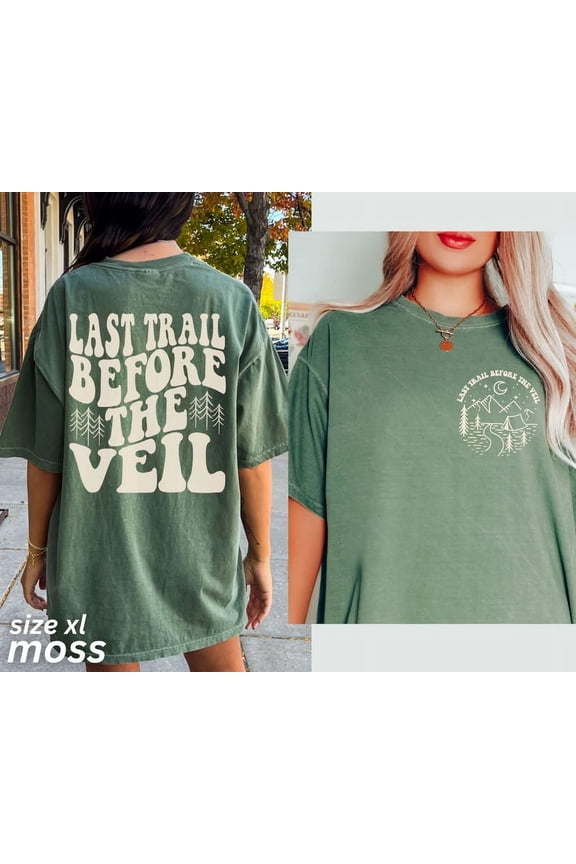 Last Trail Before the Veil T-shirt, Bachelorette Party T-Shirts, Hiking Bachelorette, Mountain Bachelorette Party, Mountain Bride Tee TH020621