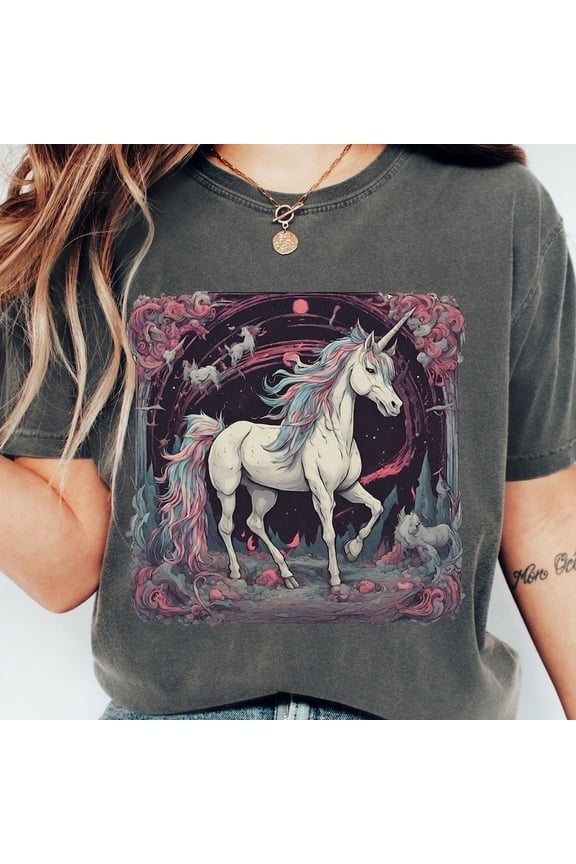 Last Unicorn Fairycore Celestial Goth Whimsigoth Shirt