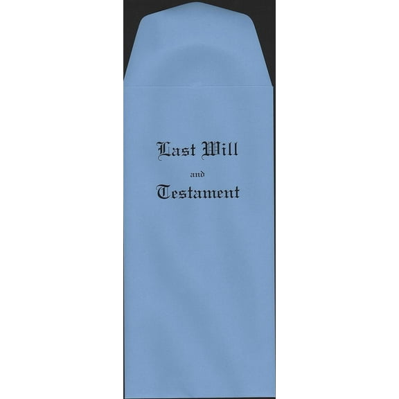 Exhibitindexes Last Will & Testament Envelope Blue