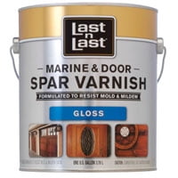 Last n Last 50704 Marine and Door Spar Varnish, High-Gloss, Amber, Liquid, 1 qt, Can