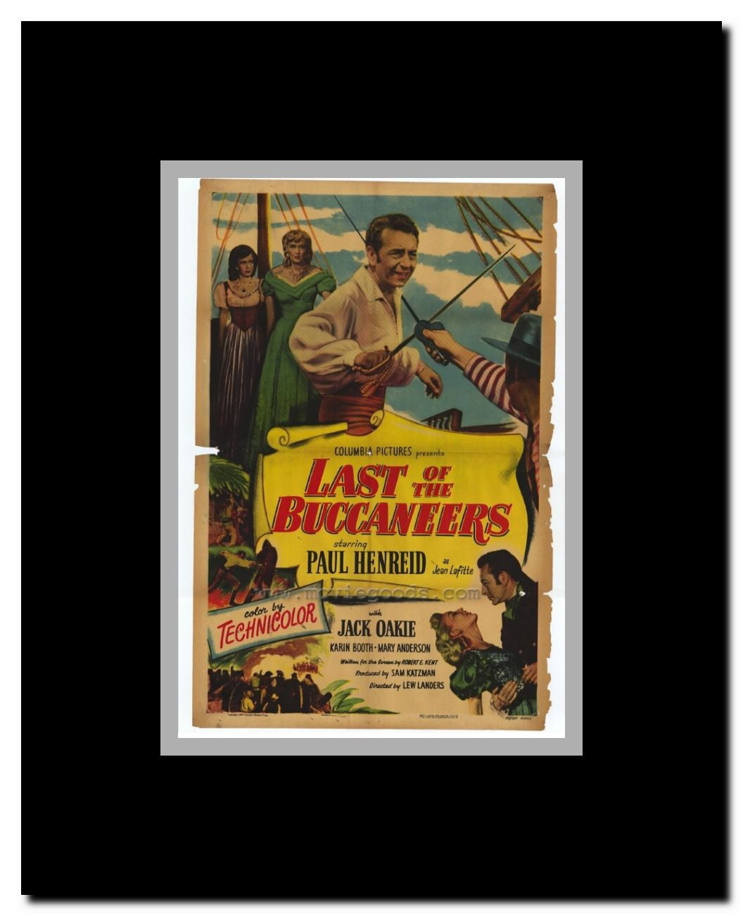 Last of the Buccaneers Framed Movie Poster