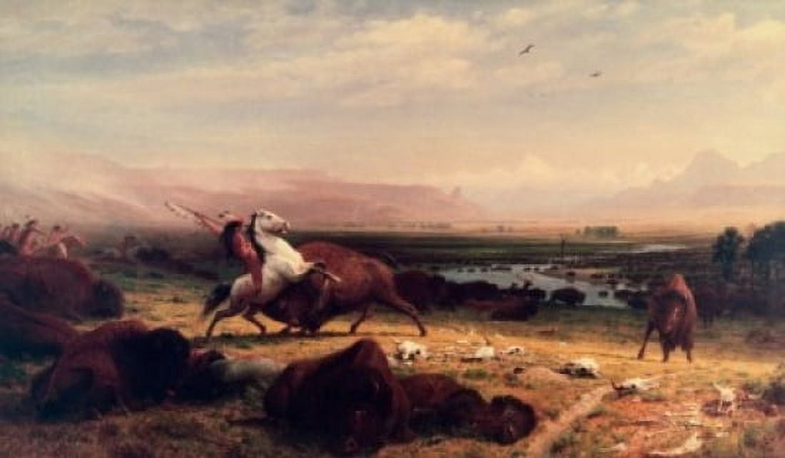 Last of the Buffalo Albert Bierstadt (1830-1902American) Canvas Art - Albert Bierstadt (24 x 36)