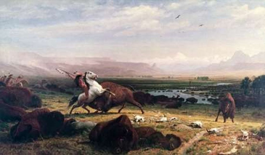 Last of the Buffalo Canvas Art - Albert Bierstadt (24 x 36)