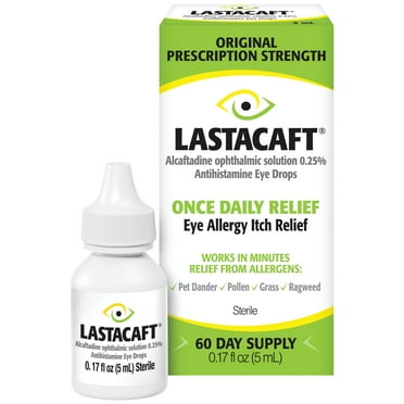 Lastacaft Once Daily Eye Allergy Itch Relief Drops, (1 count) 60-day supply