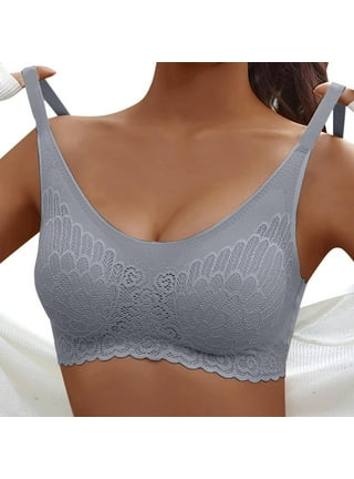 Lastesso Kendally Bra, Kendally Bras for Older Women Front Closure Lace Bras  High Support No Underwire Bralettes Everyday Wear 