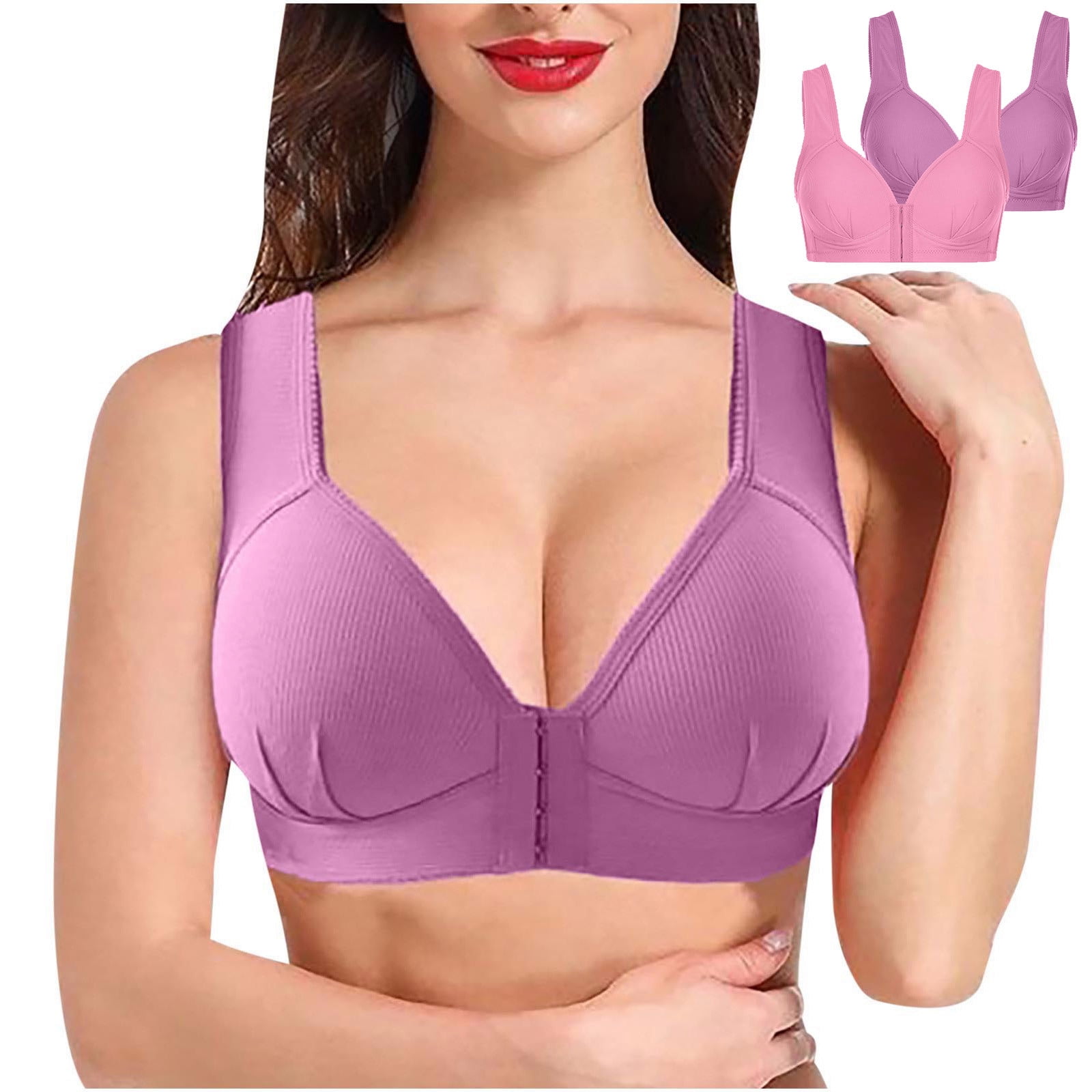 Lastesso Bras for Women Full Coverage Front Buckle Full Coverage No