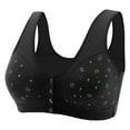 thumbnail image 1 of Amidoa Daisy Bra for Seniors, Womens Bras Comfortable No Underwire Front Closure Bra Crop Top Push up Full Coverage Bralette, 1 of 5