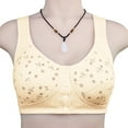 thumbnail image 1 of Amidoa Daisy Bra for Seniors, Womens Bras Comfortable No Underwire Front Closure Crop Top Bra Maternity, 1 of 3