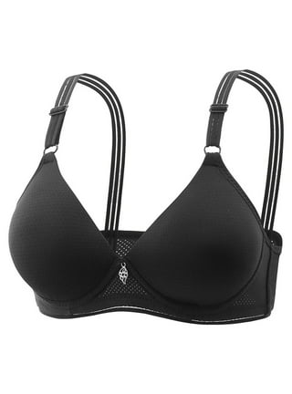 Thin Ice Silk Full Coverage Bras for Women Bras for Women No Underwire Side  Support Silk Comfort 42ddd Bras for Plus Size Women for Seniors Snap Front