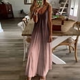 thumbnail image 1 of Amidoa Summer Beach Dresses for Women Ombre Sleeveless Long Maxi Dress Casual Strappy V Neck Hawaiian Luau Dress, 1 of 4