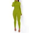 thumbnail image 1 of Lastesso Women Long Sleeve Jumpsuit Tracksuit High Neck Running Onesie Rompers Cheeky Casual Club Bodycon Outfits, 1 of 4