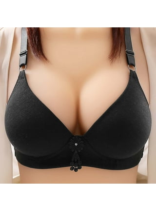 TOWED22 Plus Size Bras for Women,Women's Lace Wireless Plus Size Bra Full  Coverage Unlined Bralette Beige,42A 