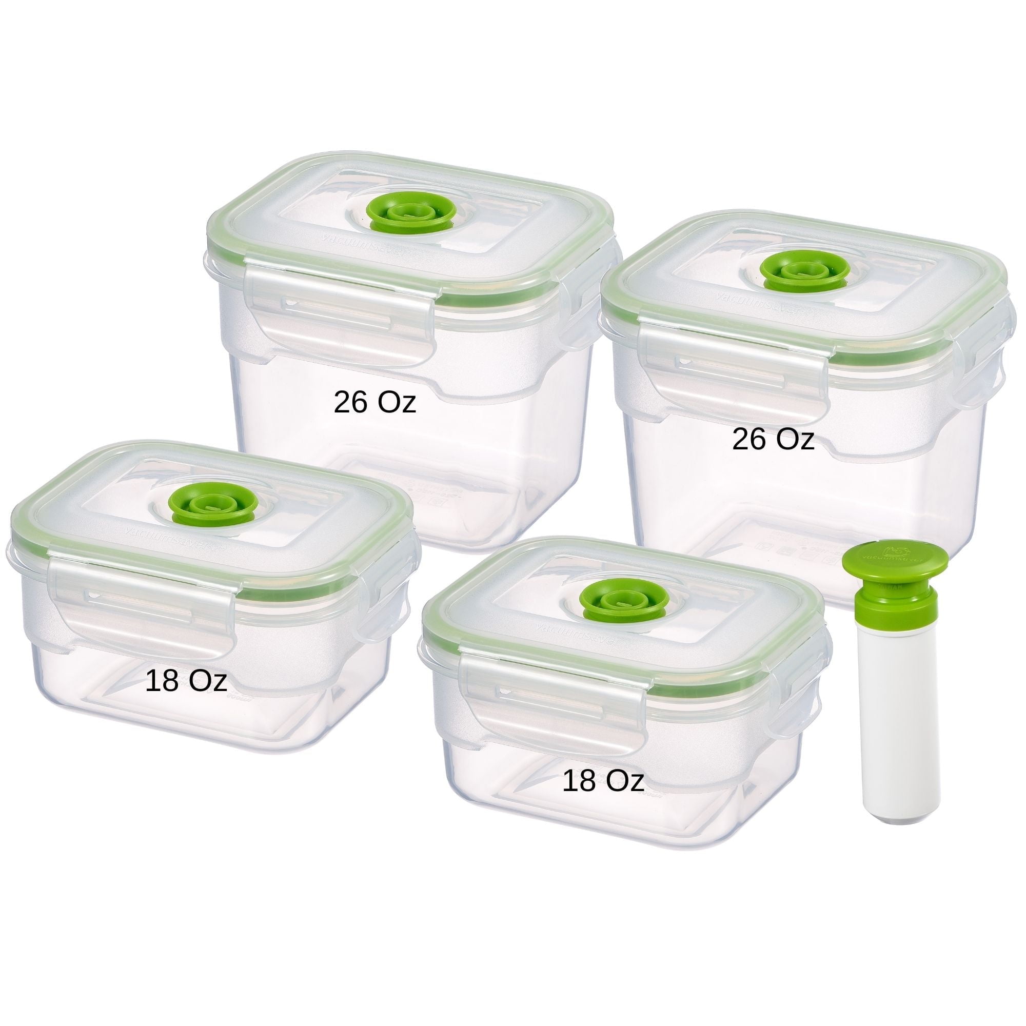 Lasting Freshness Rectangular 9 piece Vacuum Seal Food Storage ...