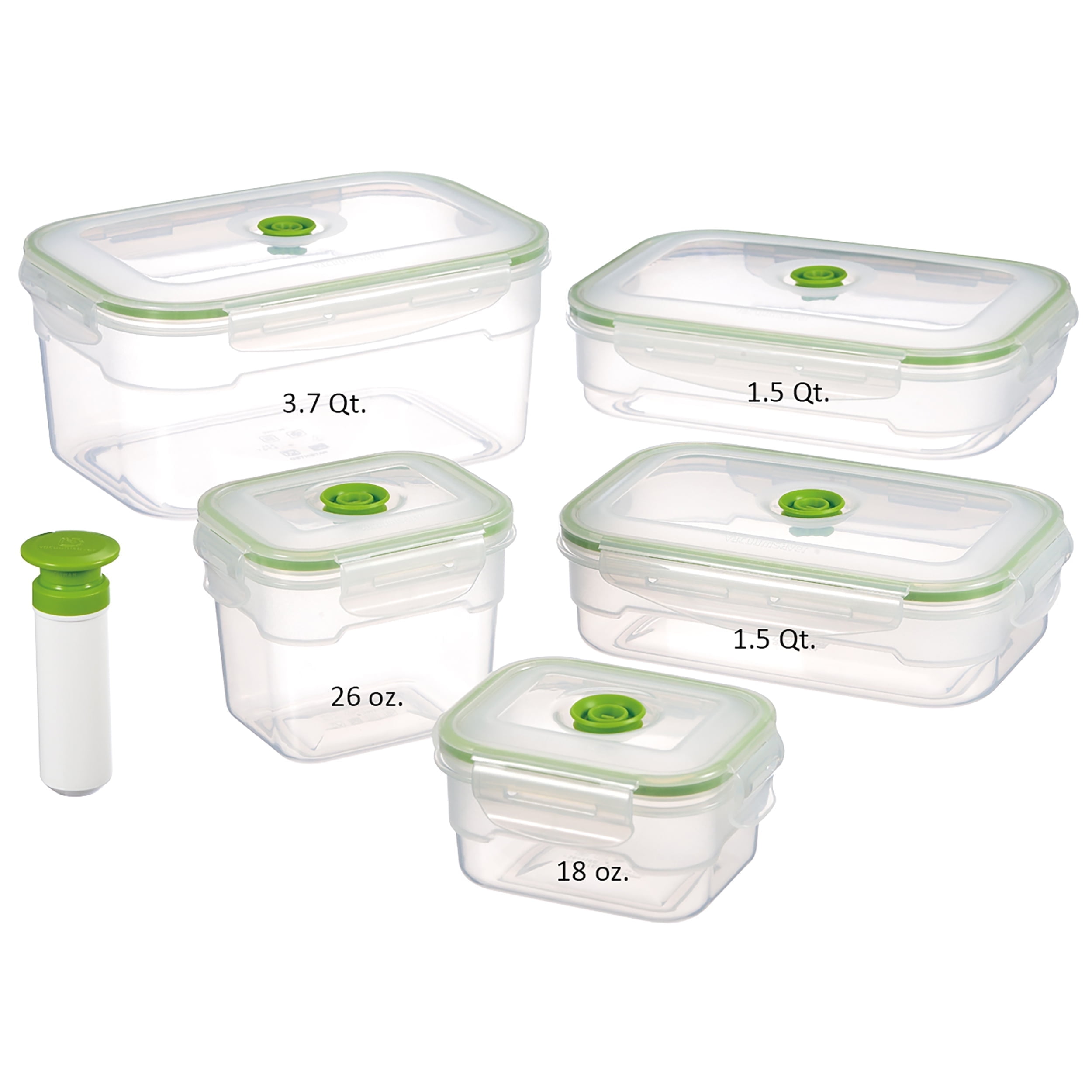 Clear BPA-Free Plastic Vacuum Sealed Food Storage Set