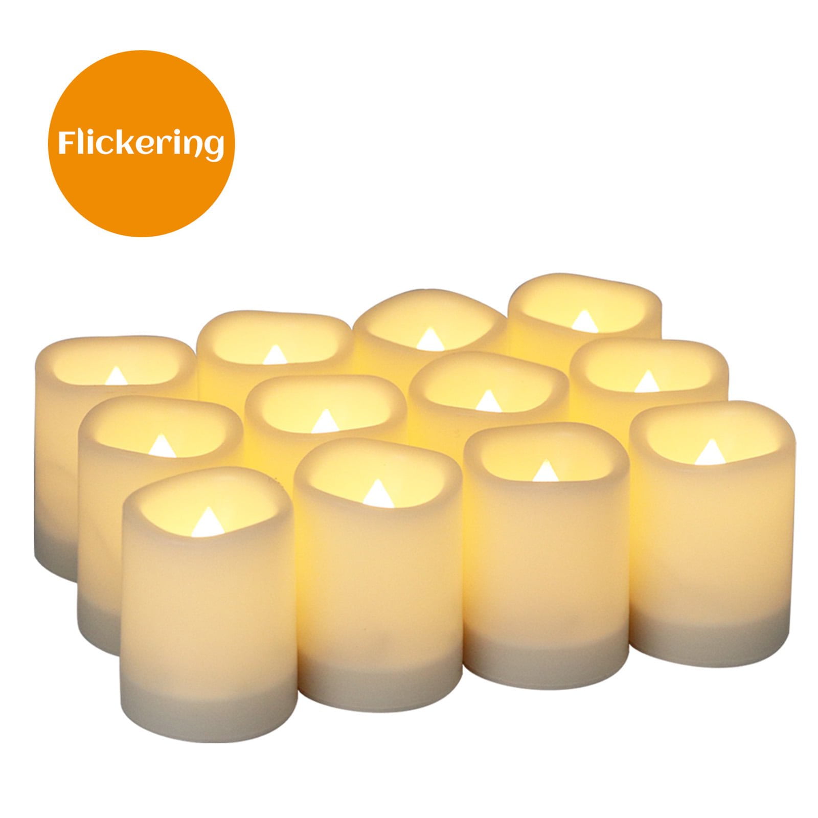 Lasumora 12PCS Led Tea Light Candles with Timer, Waterproof Candles for