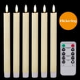 thumbnail image 1 of Lasumora Flameless Taper Candles with Remote and Timer, Battery Operated Real Wax Ivory LED Candles for Dinner Wedding Holiday Decor 6Pcs, 1 of 7