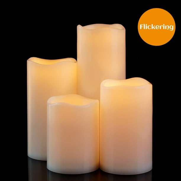 Lasumora Waterproof Outdoor Led Flameless Candles with 6 Hours Timer