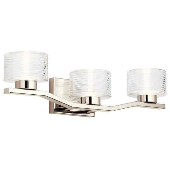 Lasus 3-Light LED 24" Bathroom Vanity Light in Polished Nickel