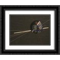 thumbnail image 1 of Laszlo Moholy Nagy 2x Matted 24x20 Black Ornate Framed Art Print 'Emery Paper collage', 1 of 2