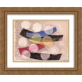 thumbnail image 1 of Laszlo Moholy Nagy 2x Matted 24x20 Gold Ornate Framed Art Print 'Floating Forms ', 1 of 2